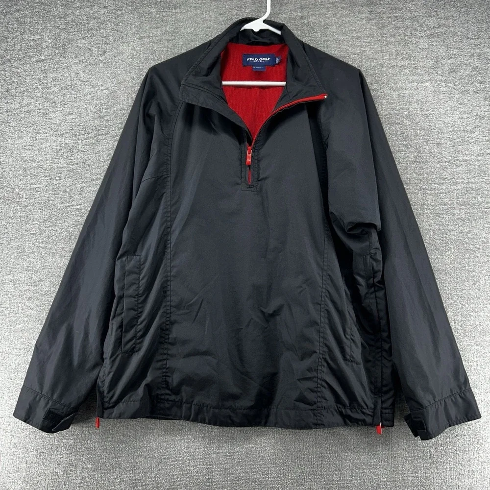 Polo Golf Ralph Lauren 1/4 Zip Pullover‎ Black Logo